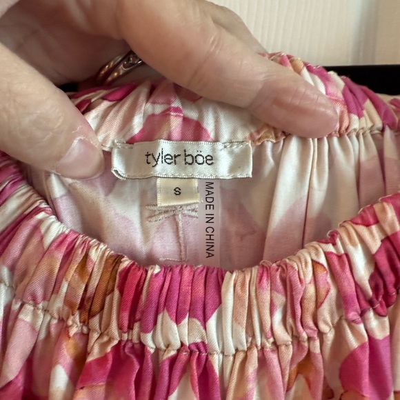 Tyler Boe Pink and Orange Floral Midi Dress - Picture 4 of 8